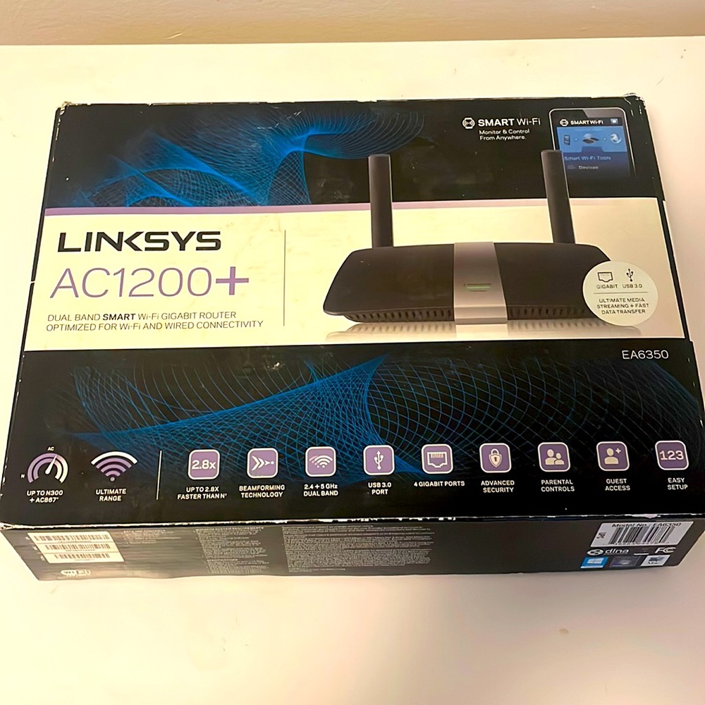 Linksys AC1200+ Dual Band Smart wifi Gigabit Router